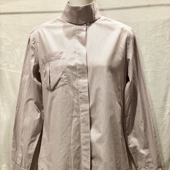 Kiton Tops - KITON Red White & Blue Striped Shirt 4 Custom Made Equestrian Style $500